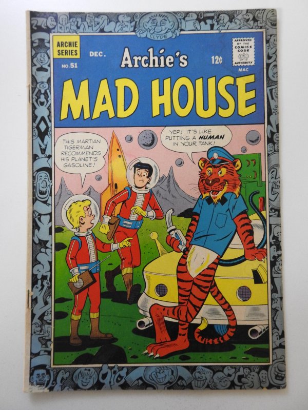 Archie's Madhouse #51 (1966) Space Patrolman! Sharp VG+ Condition!