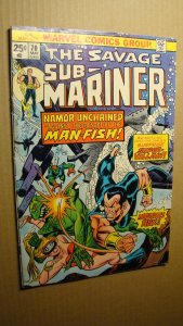 SUB-MARINER 70 VS MAN-FISH & PIRAHNA 1ST APPEARANCE MARVEL 1973 NAMORITA