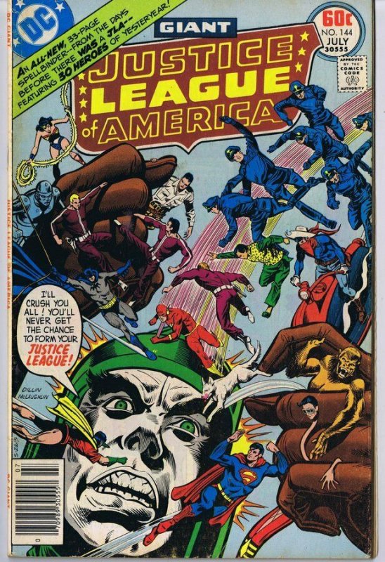 Justice League of America #144 ORIGINAL Vintage 1977 DC Comics Giant