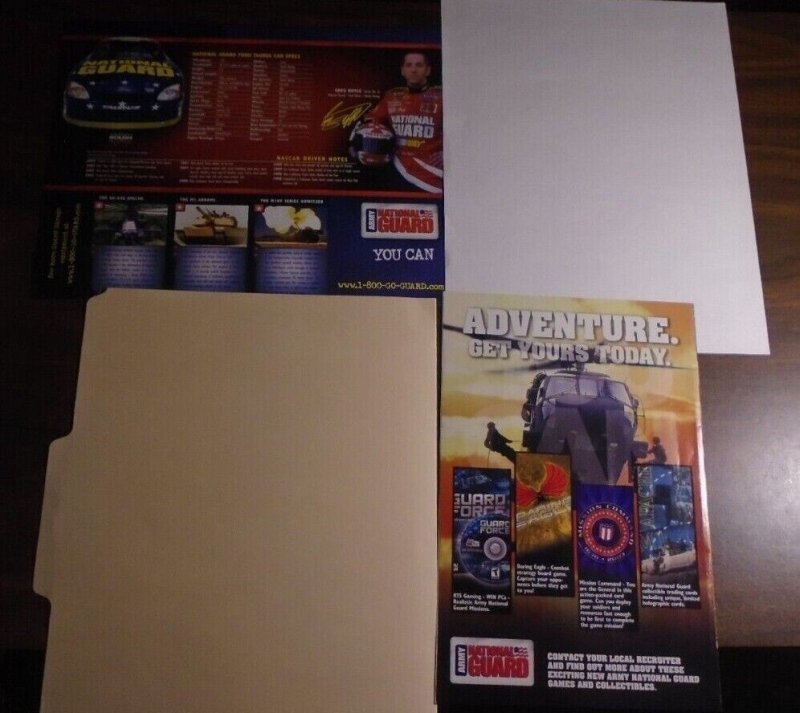 Guard Force 2004 Marvel Greg Biffle Roush NASCAR Army National Guard Folder