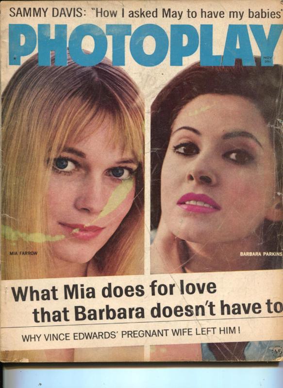 Photoplay-Mia Farrow-Barbara Parkins-Jean Harlow-Doris Day-Nov-1964