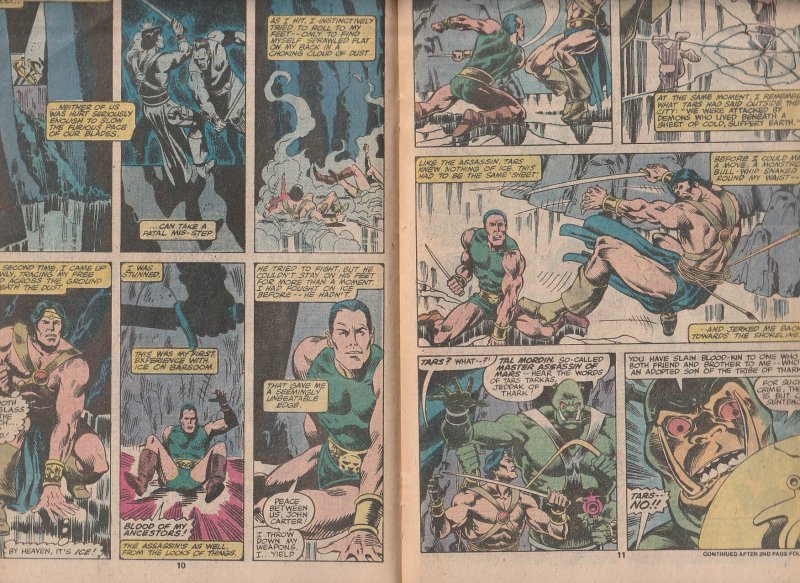 John Carter Warlord of Mars(Marvel) # 27  The Warlord targeted by Assassins !