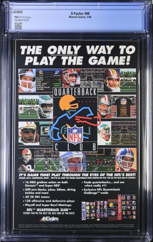 X-Factor #98 (1/94) Graded CGC 9.8