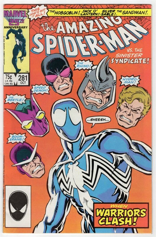 Amazing Spiderman #281 ORIGINAL Vintage 1986 Marvel Comics