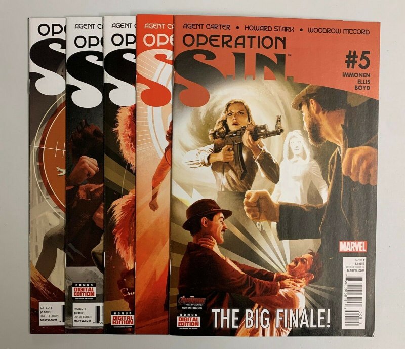 Operation S.I.N. #1-5 Set (Marvel 2015) 1 2 3 4 5 Kathryn Immonen (8.5+) 