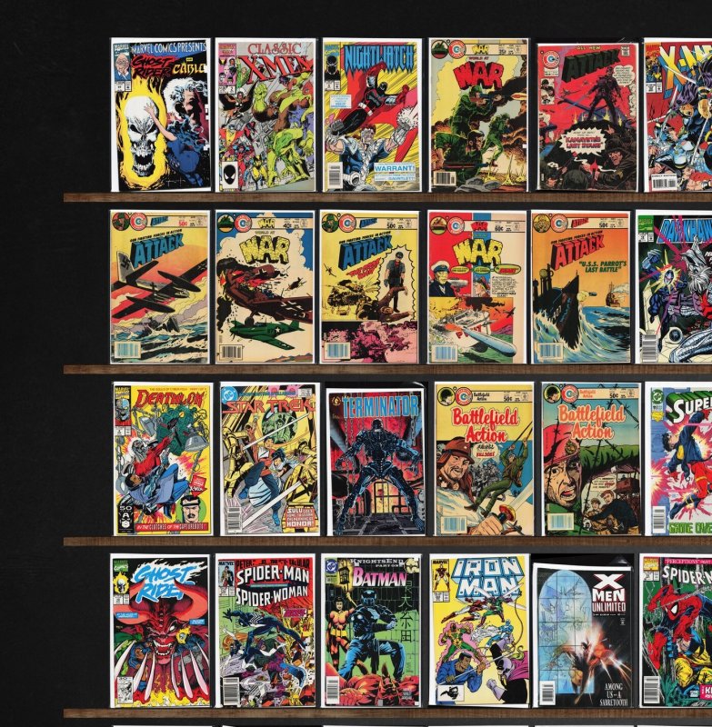 Huge Lot 150+ Comics with Star Trek, Deathlok, War, Darkhawk, The 'Nam &...