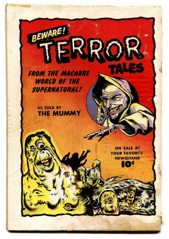 BEWARE TERROR TALES #4-PRE-CODE HORROR-1953 crawling horror!