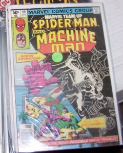 MARVEL TEAM UP  # 99  nov 1980 marvel  - spiderman and machine man sandman