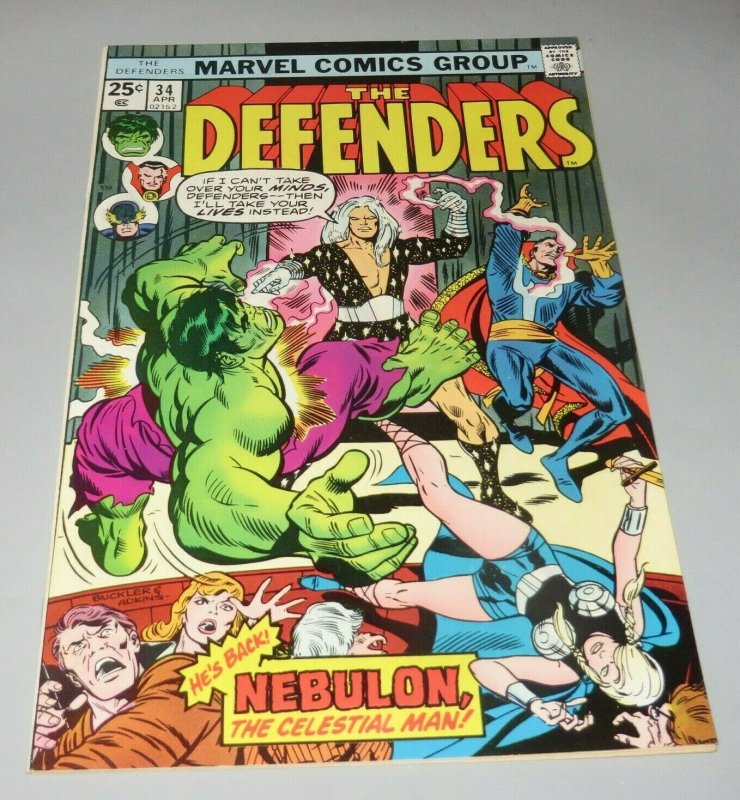 Defenders #34 VF/VF+ High Grade Marvel Comic Book Incredible Hulk Dr. Strange