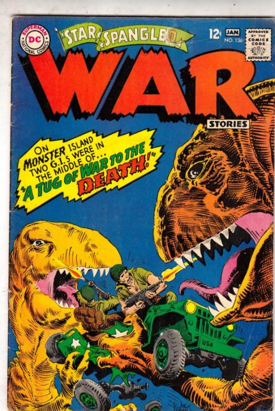 Star Spangled War Stories #136 (Jan-67) VG/FN Mid-Grade Dinosaur