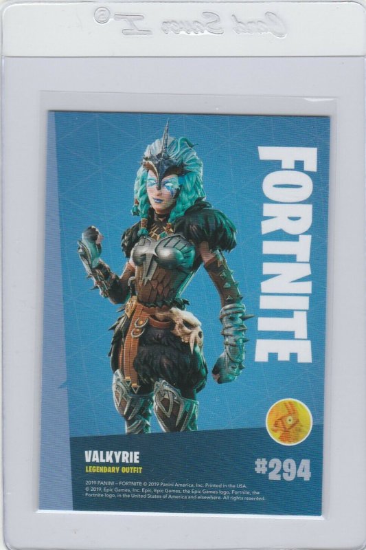 Fortnite Valkyrie 294 Legendary Outfit Panini 2019 trading card series 1