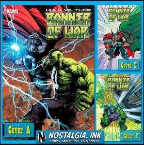 HULK vs THOR BANNER WAR ALPHA #1 CVR A + E + F  Set of 3 Marvel NM PRESALE 4/27