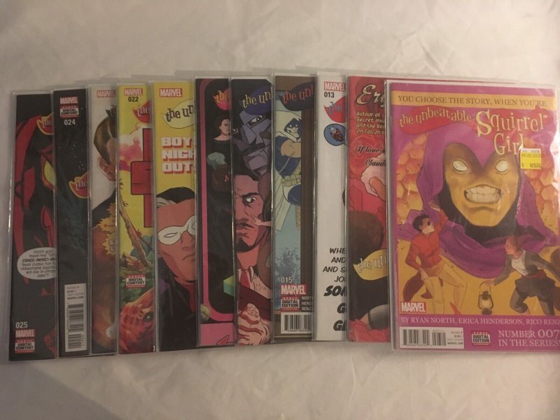 THE UNBEATABLE SQUIRREL GIRL #7, 8, 13, 15, 16, 20-25 VFNM Condition