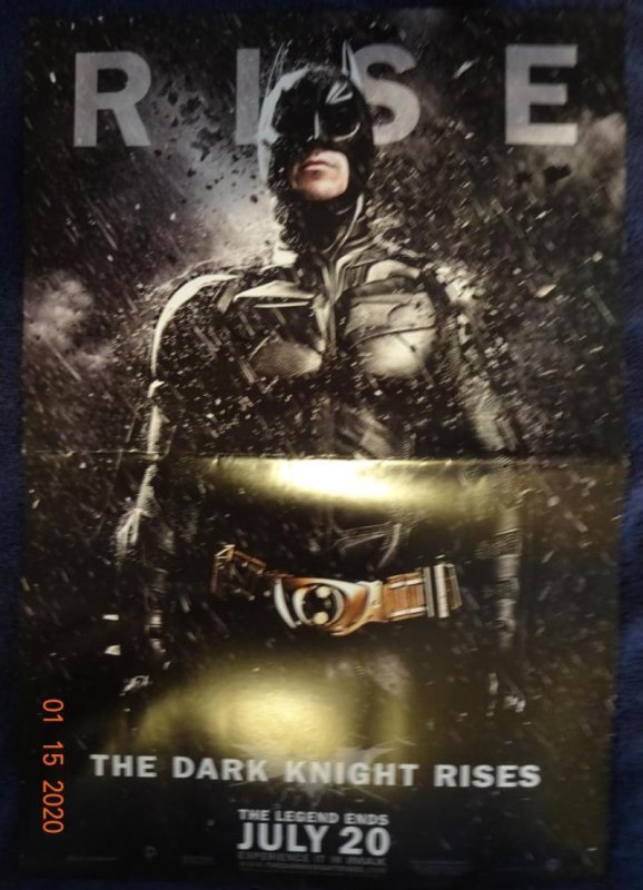 DARK KNIGHT RISES Promo Poster, 11.5 x 17, DC  Unused more in our store 497