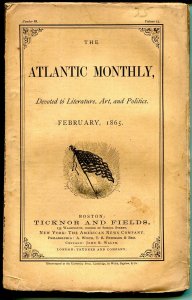 Atlantic Monthly 2/1865-pulp format-unique-rare-original American  flag cover-VG