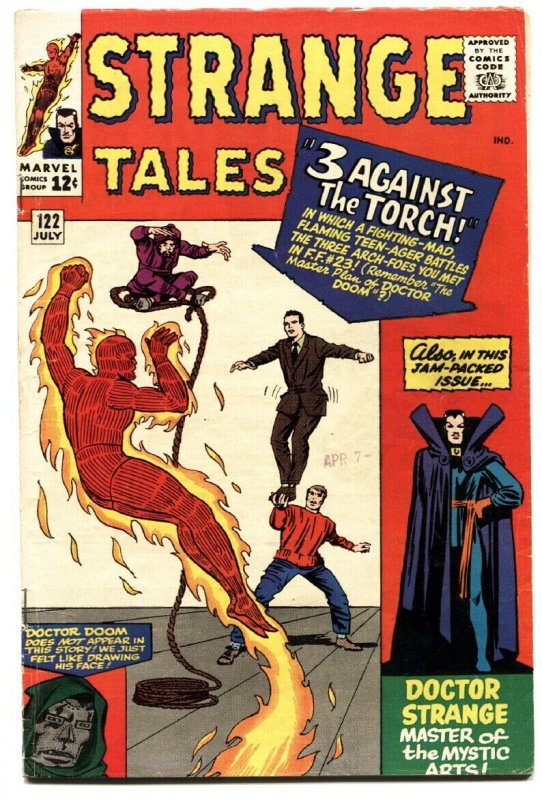 STRANGE TALES #122-JACK KIRBY-HUMAN TORCH-SILVER AGE-MARVEL FN