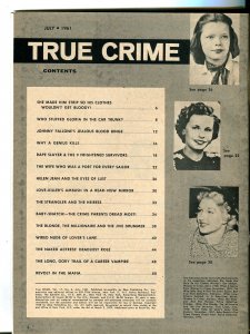 True Crime 7/1961-Skye-female body dumo-Mafia-crime-violence-FN/VF