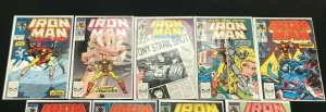 IRON MAN 9PC LOT (VF/NM) BATTLES THE GHOST!! 1989-90 