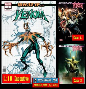 WHAT IF...? VENOM #4 CVR A + B + 1:10 DESIGN VAR NM SET PRESALE PROSHIPS 5/15