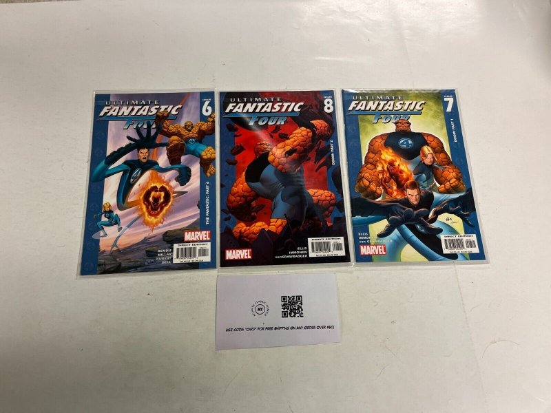 3 Ultimate Fantastic Four Marvel Comics books #7 8 9 Ellis 15 RC1