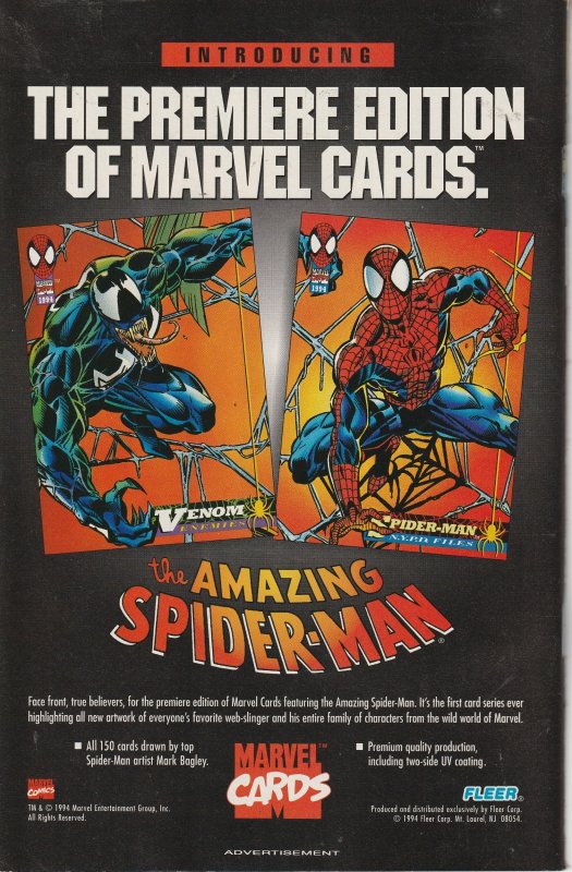 X-Men #32 (1994)  Amazing Spiderman Uncut Premium Edition Fleer Trading cards!
