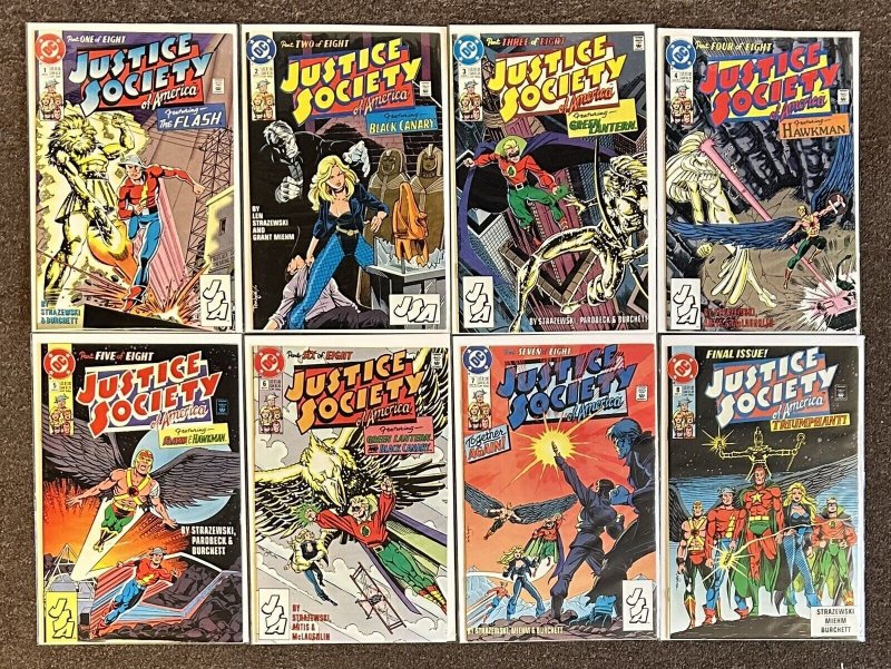 Justice Society Of America #1,2,3,4,5,6,7,8 DC 1991 Complete Set NM