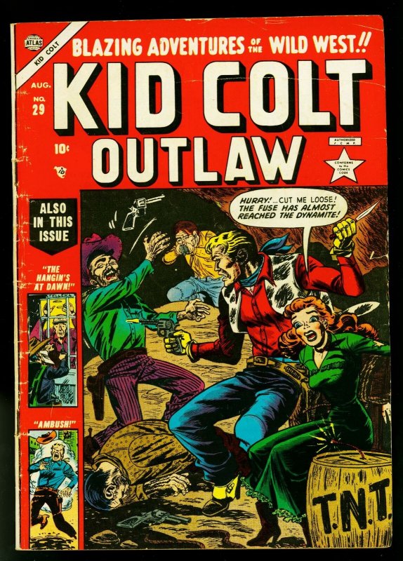Kid Colt Outlaw #29 1953- Ant Hill Torture- Atlas Western- restored VG