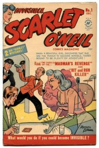 Invisible Scarlet O'Neil #1 1950- rare golden age comic FN-
