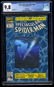 Spectacular Spider-Man #189 CGC NM/M 9.8 White Pages 2nd Print Hologram Cover!