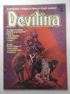Devilina #1 (1975) Awesome Horror Magazine! Sharp VG+ Condition!