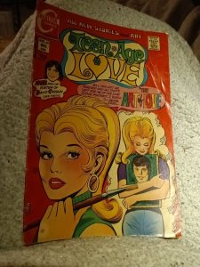 TEEN-AGE LOVE #80 David Cassidy pin-up, Charlton Comics 1971 the carpenters