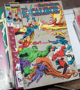 EXCALIBUR # 14  1989 MARVEL CROSS TIME CAPER PT 3+ X MEN hulk inhumans