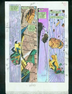 ORIGINAL D.C. COLOR GUIDE ROBIN ANNUAL #2 PG 2-SIGNED VG