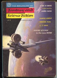 Fantasy and Science Fiction 2/1956-Mercury-Asimov-Pohl-Anthony Boucher-FN