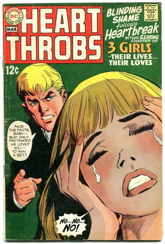 HEART THROBS #118-DC ROMANCE-EMOTIONAL COVER VG