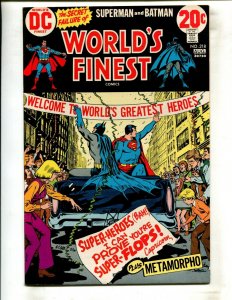 WORLDS FINEST COMICS #218 (7.5) METAMORPHO!! 1973