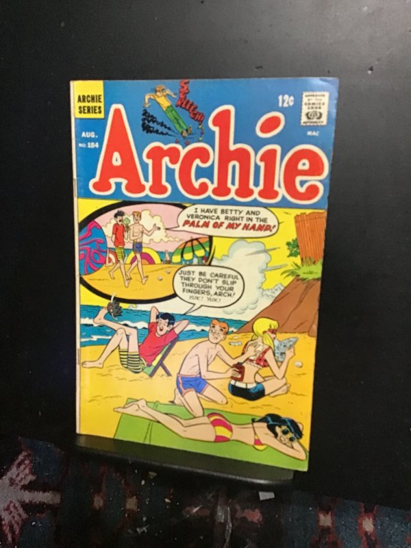 Archie #184 (1968) Betty and Veronica suntan oil cover! VG/FN Wow!