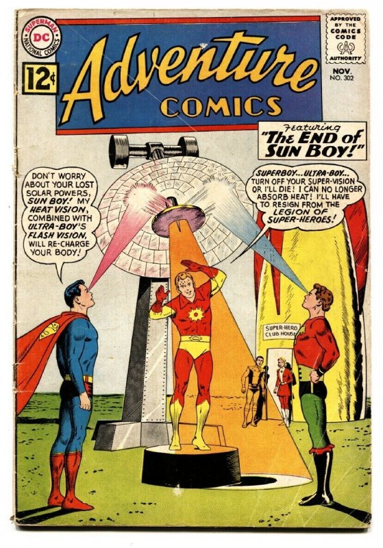 ADVENTURE  #302 comic book-1962-SUPERBOY-SUN BOY-SILVER AGE-DC