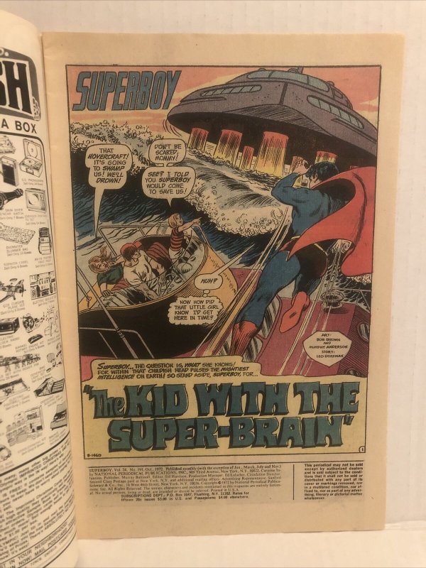 Superboy #191 Origin Of Sunboy Retold Legion App.