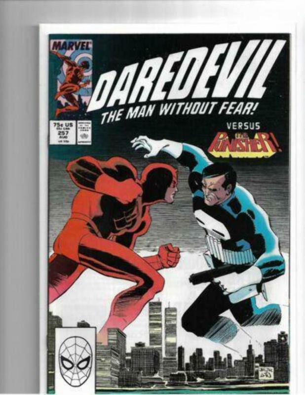 DAREDEVIL #257 - NM - DAREDEVIL VS PUNISHER - COPPER AGE KEY - CLASSIC STORY