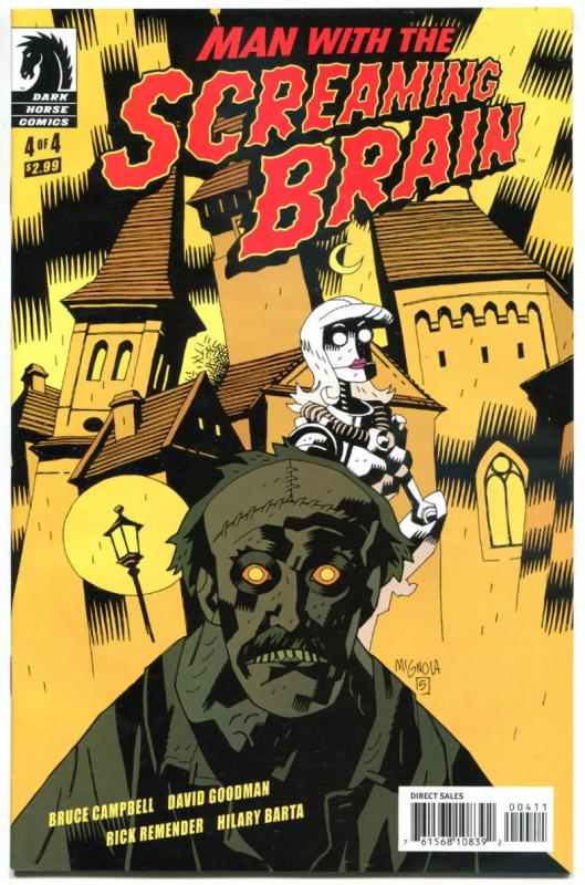 MAN with the SCREAMING BRAIN #1 2 3 4, NM, Bruce Campbell, Mignola, Rick Remende