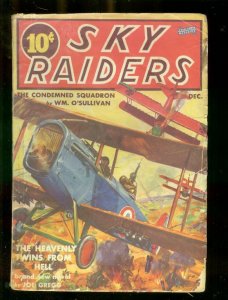 SKY RAIDERS PULP-12/1939-CONDEMNED SQUADRON-RARE AIRWAR G