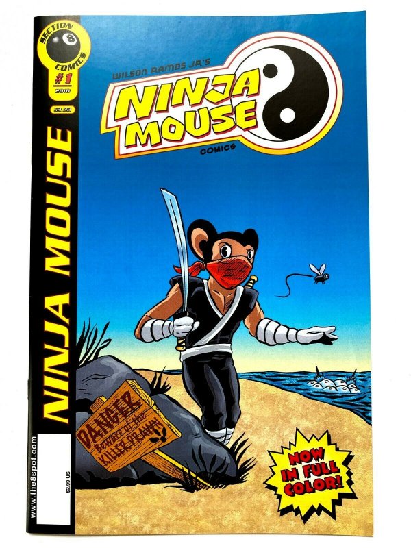Section 8 Comics Ninja Mouse # 1 W/ Original Drawn Sketch Card 24 hour comic