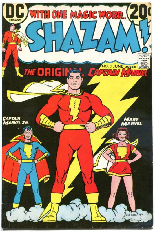 SHAZAM #2 3 4 5, FN, Captain Marvel, Origin retold, 1973, more Bronze in store