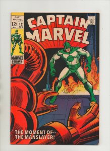 Captain Marvel #12 - Black Widow App - (Grade 7.0) 1969