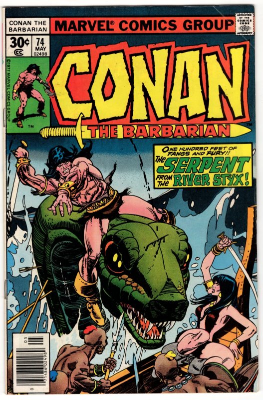 Conan the Barbarian #74 (1977)Bronze Age Sword & Sorcery MARVEL