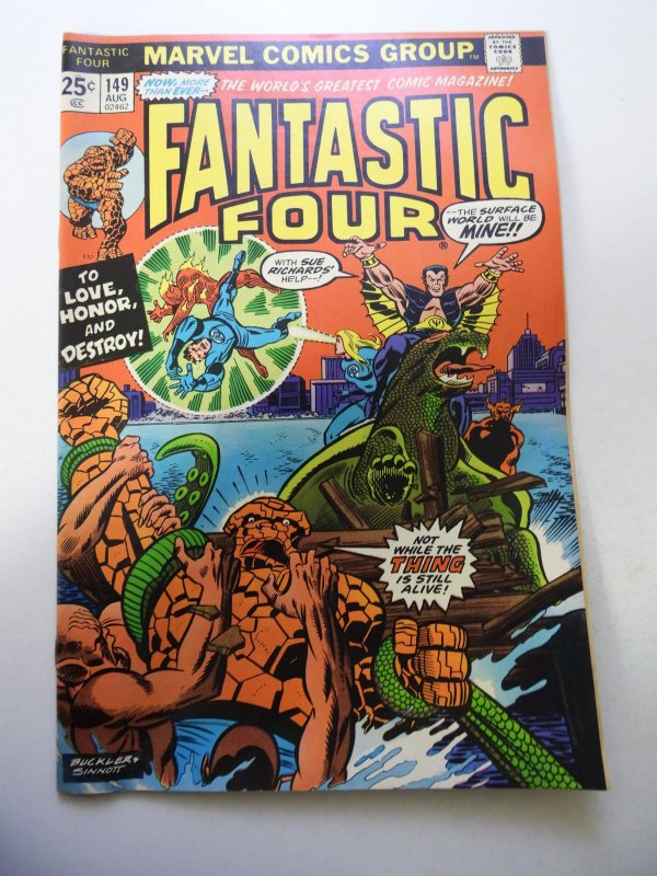 Fantastic Four #149 (1974) VG+ Condition moisture stain MVS Intact