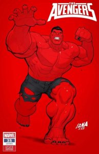 The Avengers #35 Color Red Block Variant Comic Book 2026 - Marvel