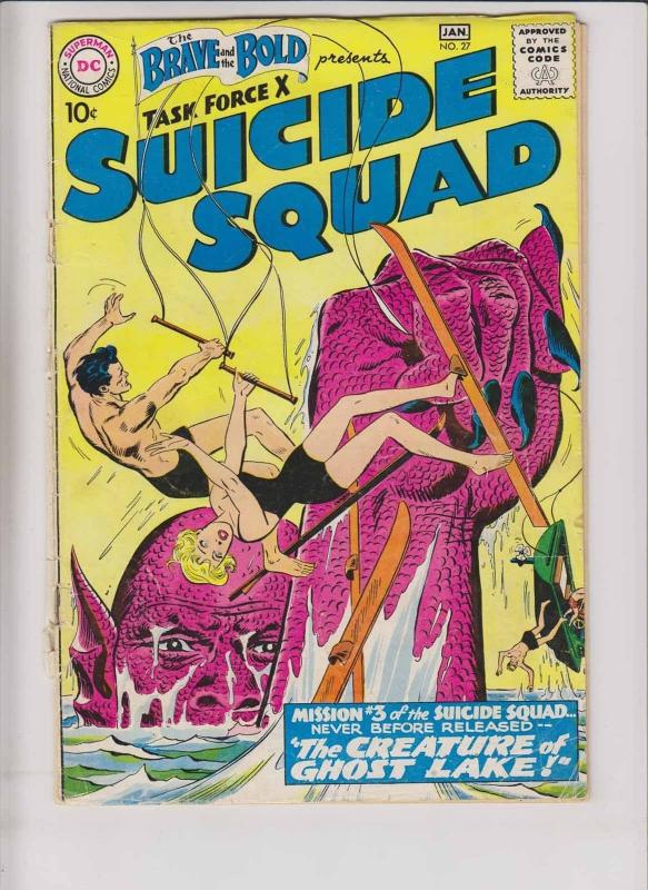 Brave and the Bold #27 low grade - december 1959 - suicide squad - silver age