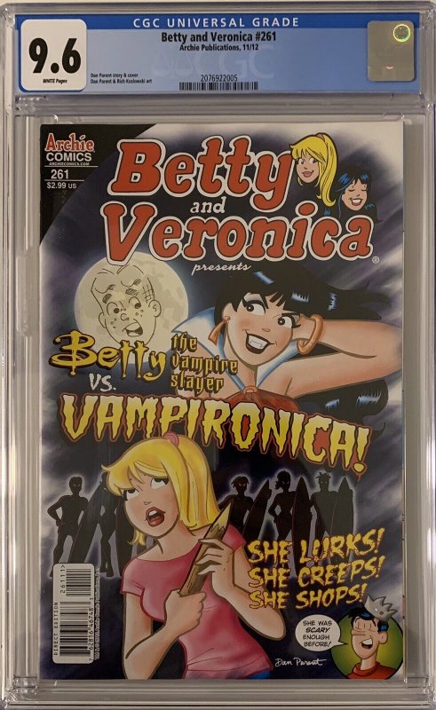 (2012) Betty and Veronica #261 1st appearance Vampironica CGC 9.6! WP!